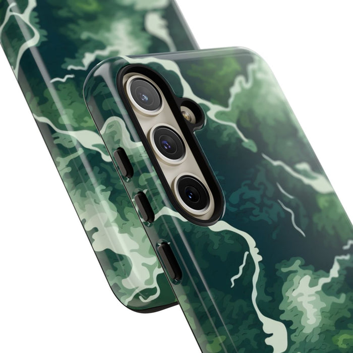 Abstracte Groene Rivier en Bospatroon