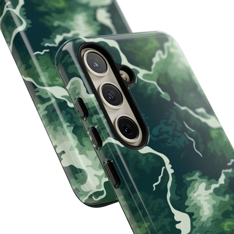 Abstracte Groene Rivier en Bospatroon