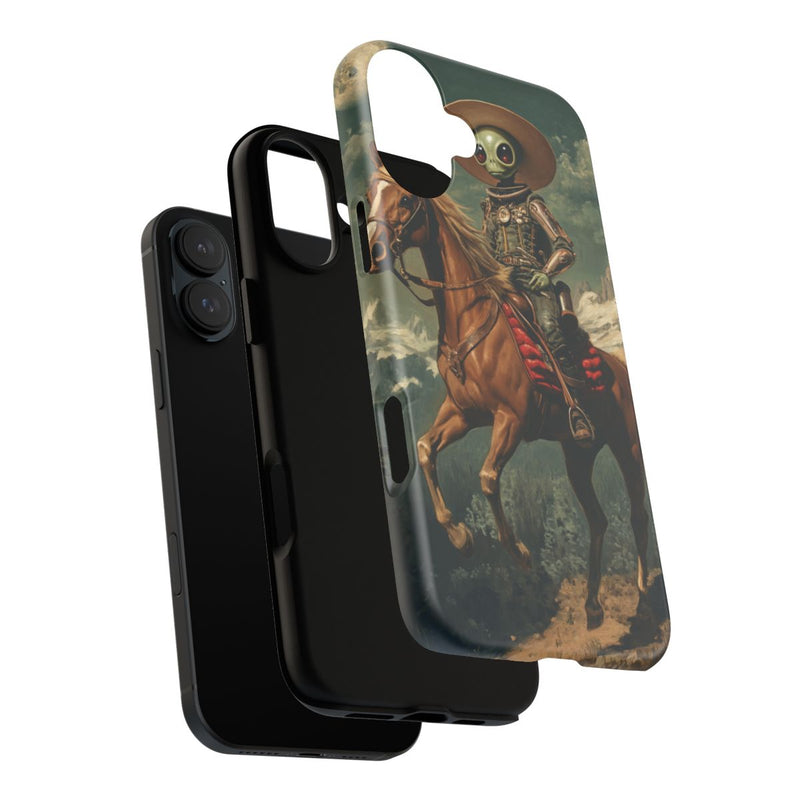 Buitenaardse Cowboy te Paard