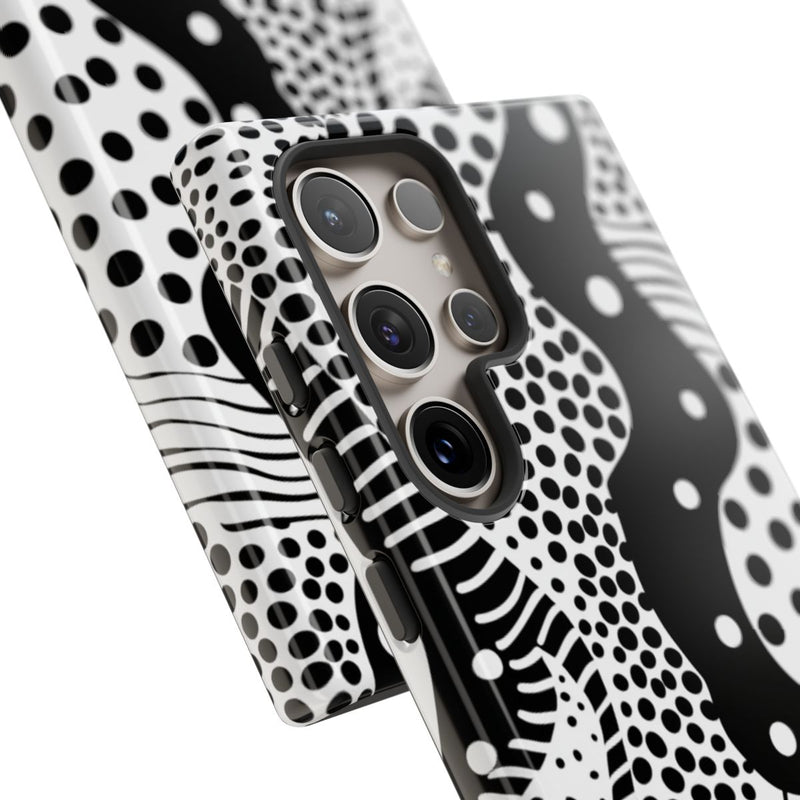 Zwart-Wit Abstract Stippenpatroon
