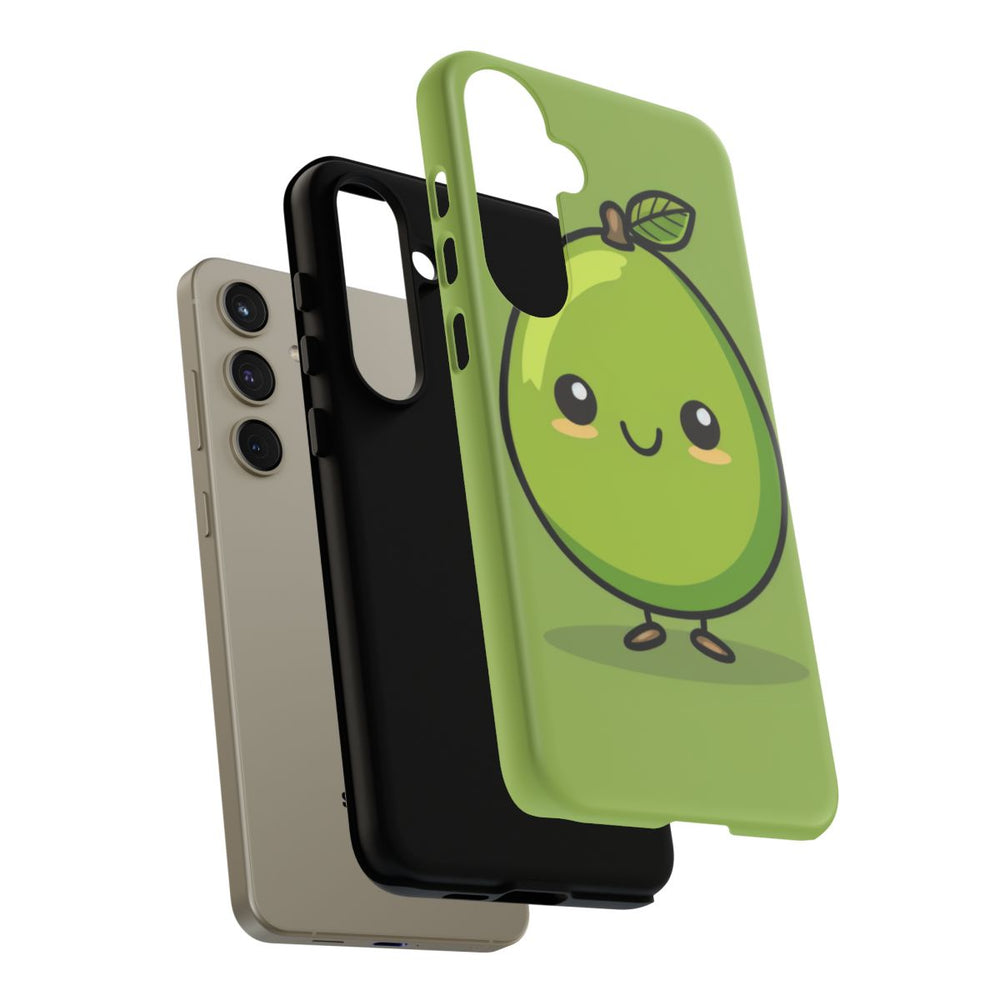 Schattige Groene Avocado in Cartoonstijl