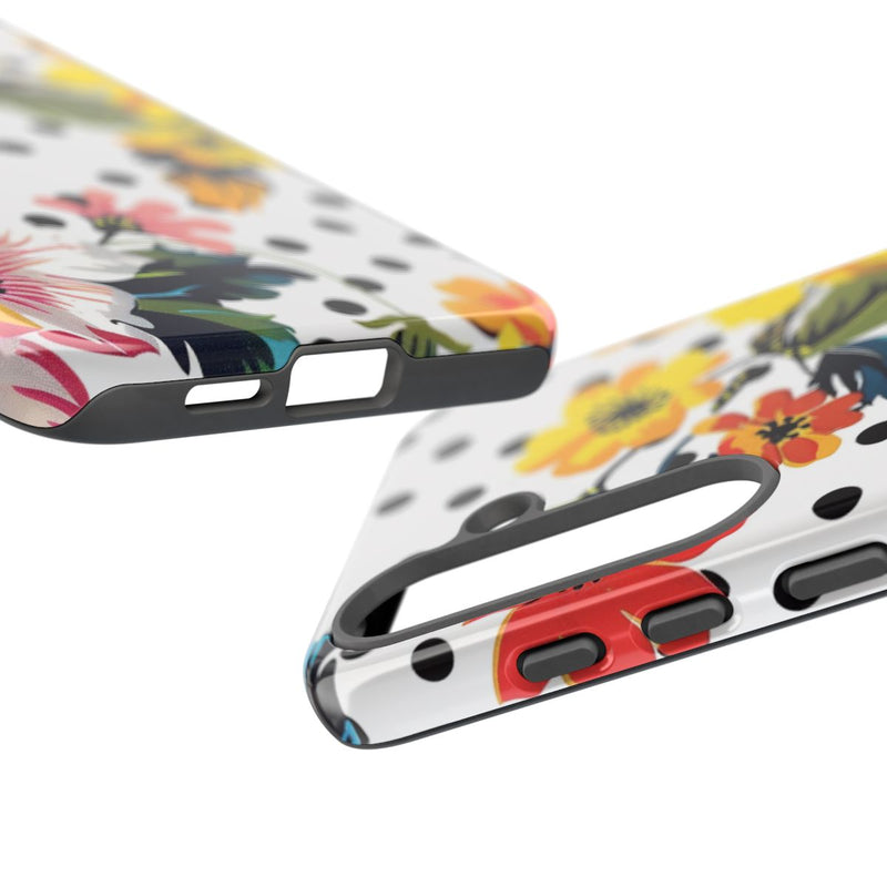 Kleurrijk Bloemenpatroon met Polkadots
