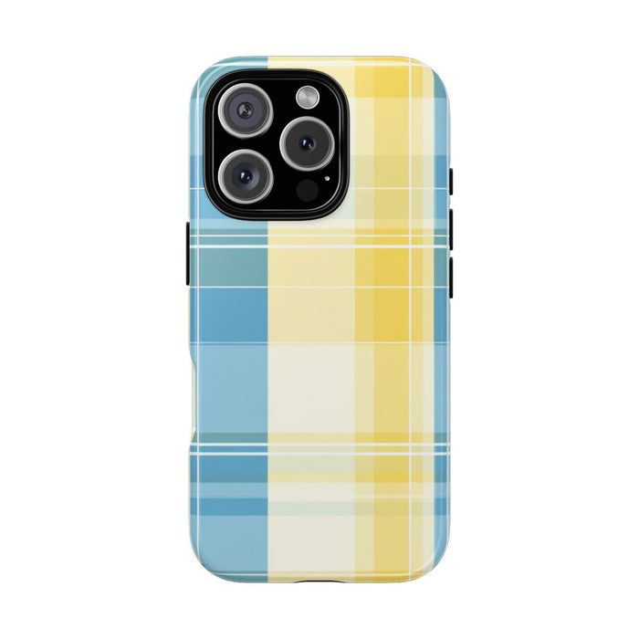 Ocean Blue en Geel Geruit Patroon