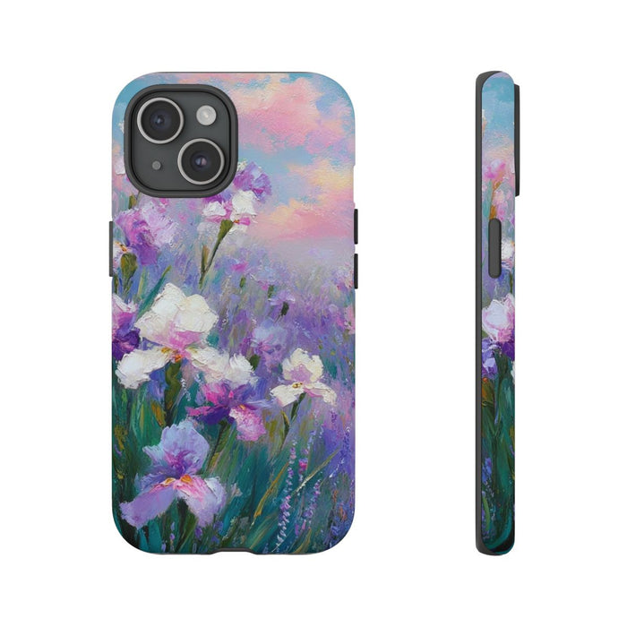 Pastelkleurige Irisbloemen Schildering