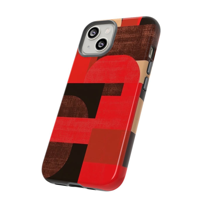Rood-Bruin Geometrisch Abstract