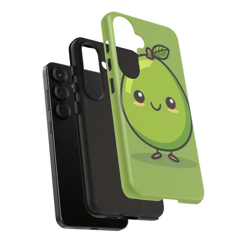 Schattige Groene Avocado in Cartoonstijl