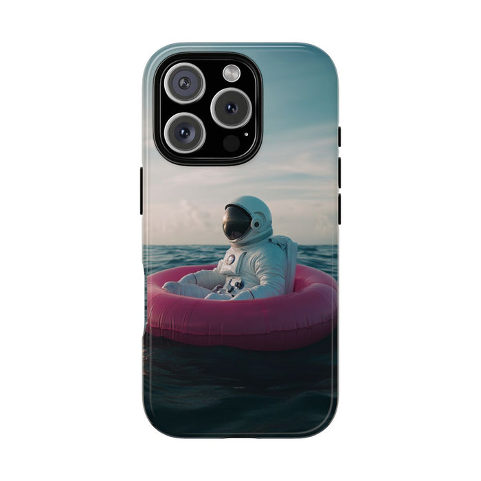 Astronaut op Roze Zwemband