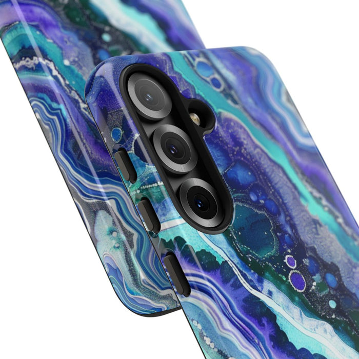 Blauw en Paars Geode-Wervelpatroon