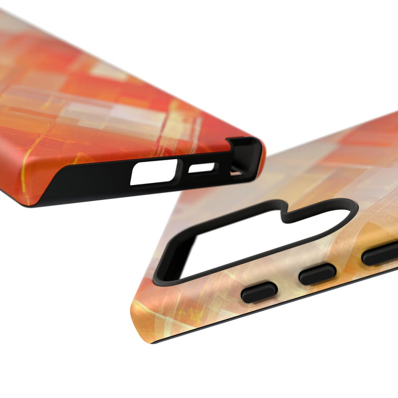 Abstract Oranje Geometrisch Patroon