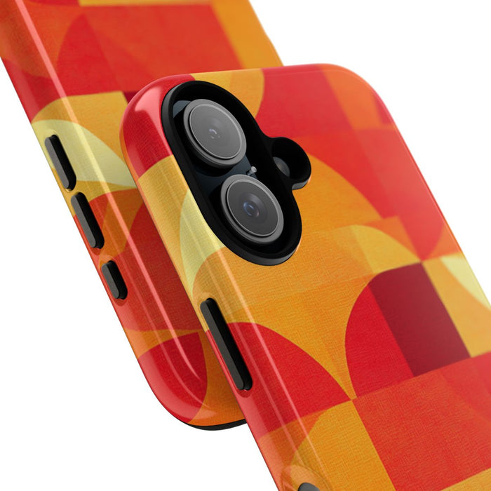 Geometrisch Rood- en Oranje-Patroon