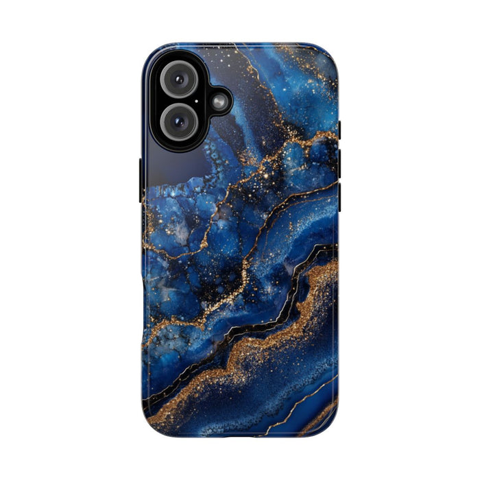 Blauw-Goud Geodepatroon