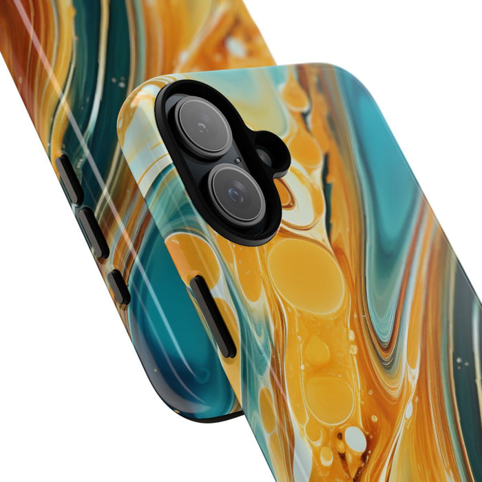 Turquoise en Honing Swirl Epoxy Patroon
