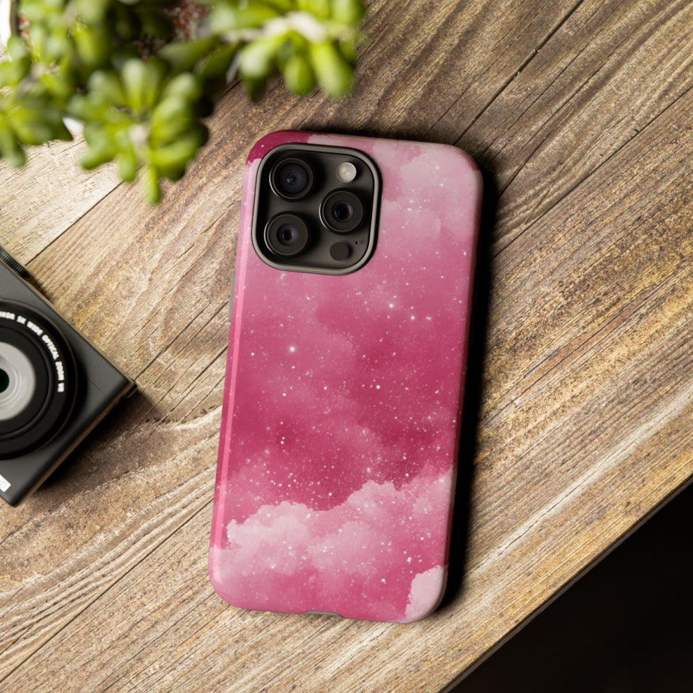 Roze Glitterwolkenpatroon