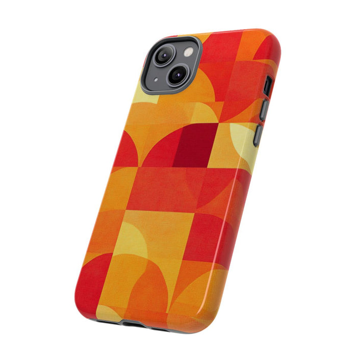 Geometrisch Rood- en Oranje-Patroon