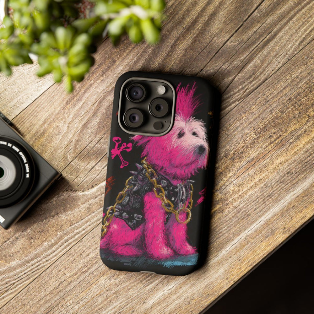 Punkhond met Roze Hanenkam Illustratie