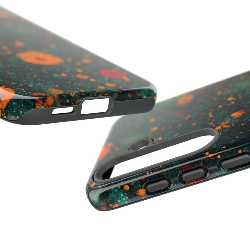 Abstracte Oranje en Teal Bellenpatroon