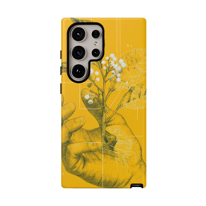 Hand met Botanische Bladeren en Bessen Illustratie