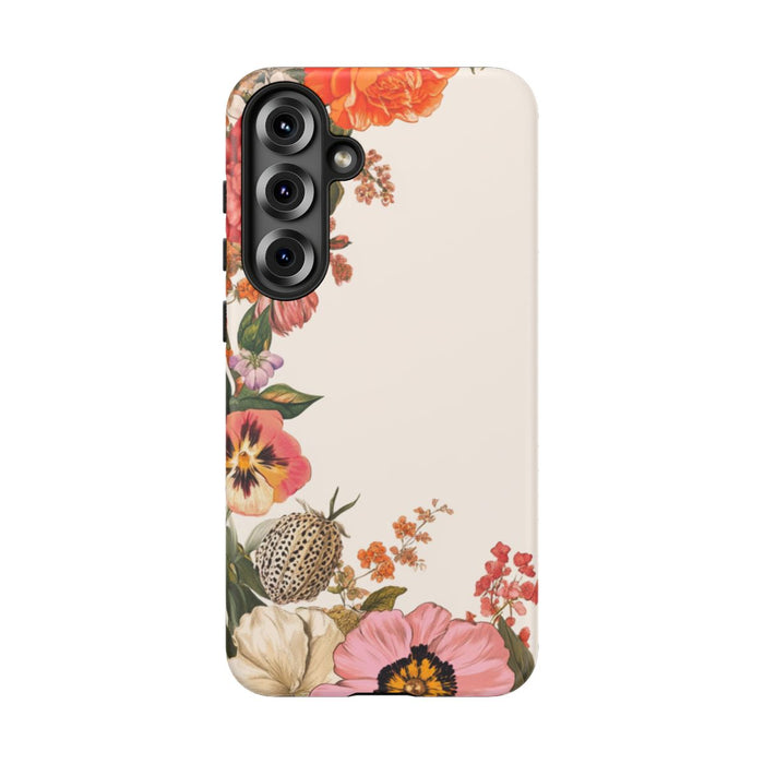 Vintage Botanische Bloemenrand