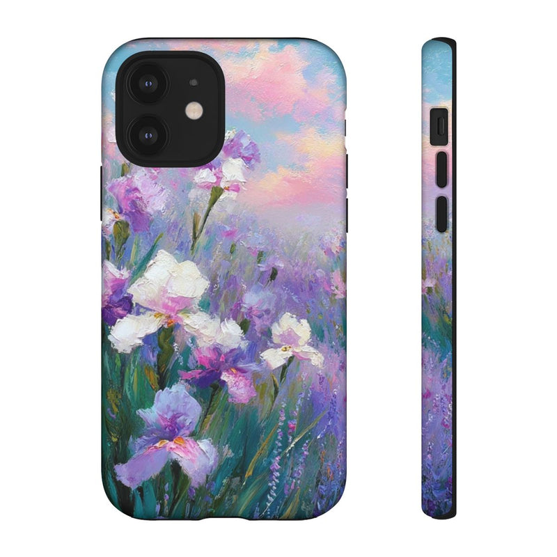 Pastelkleurige Irisbloemen Schildering