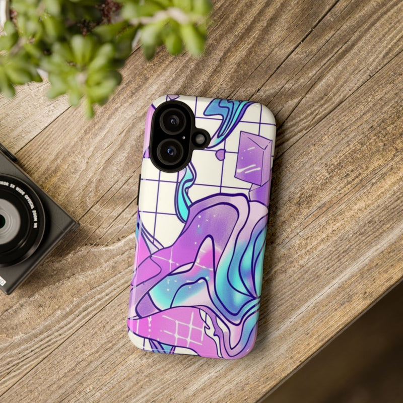Abstract Kristal Vaporwave Patroon
