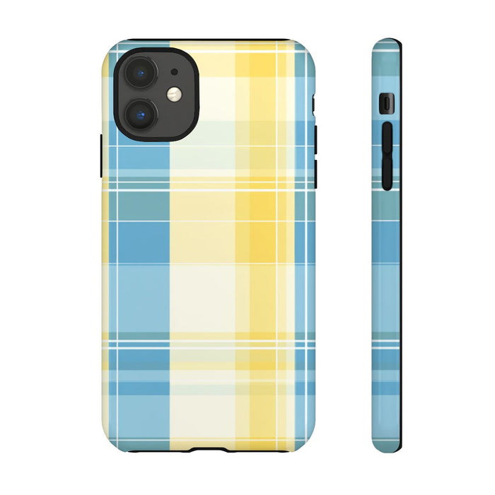Ocean Blue en Geel Geruit Patroon