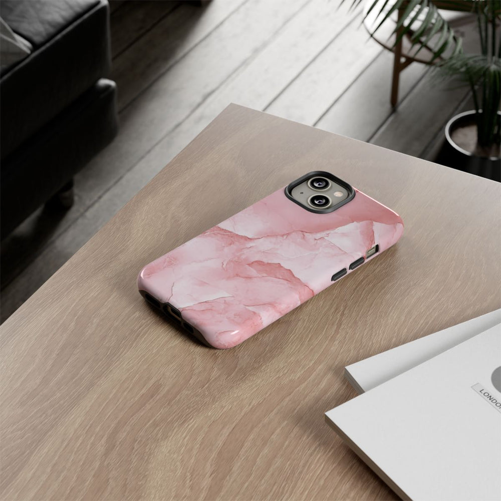 Roze Marmerstructuur met Glanzende Afwerking