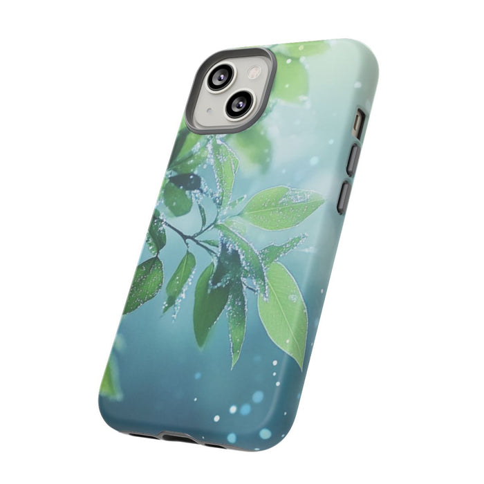 Dauwfrisse Groene Bladeren met Lichte Bokeh