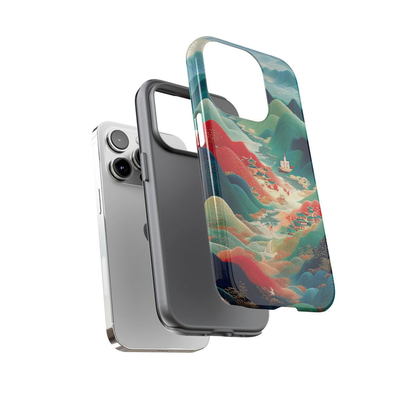 Kleurrijk Berglandschap met Illustratie