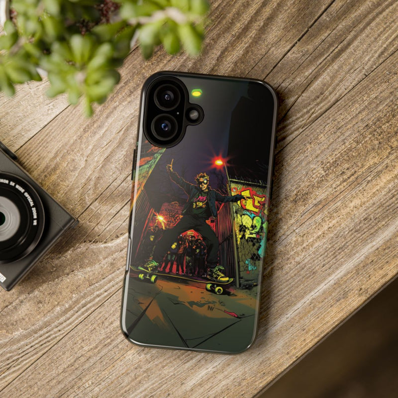 Skateboardtruc in de Nacht met Graffiti