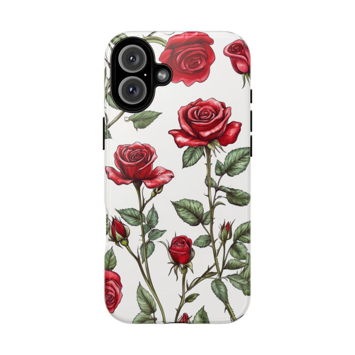 Rode Rozen Botanisch Patroon