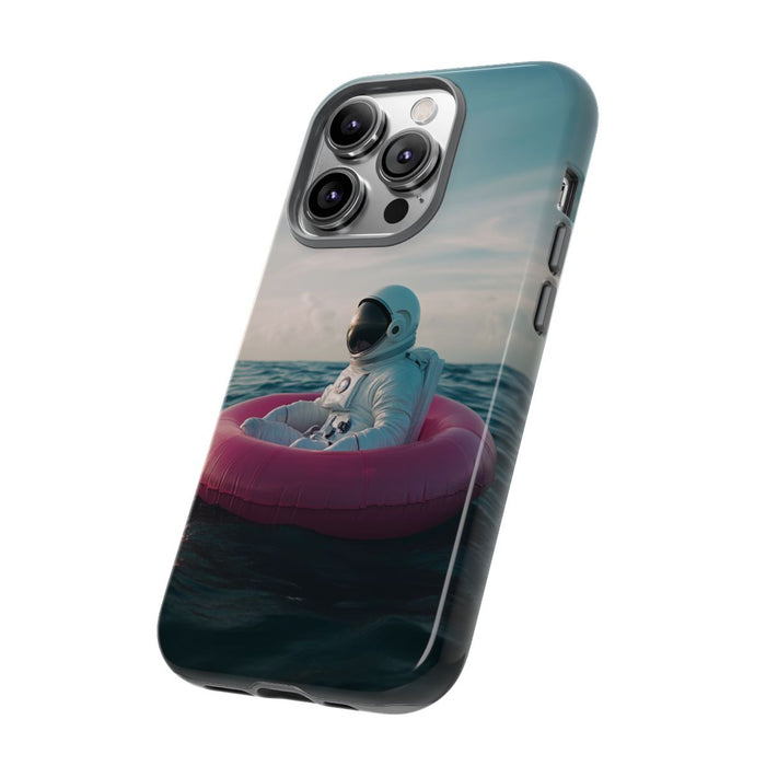 Astronaut op Roze Zwemband