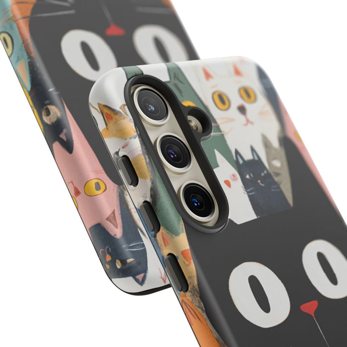 Vrolijke Cartoonkatten in Kleurrijk Design