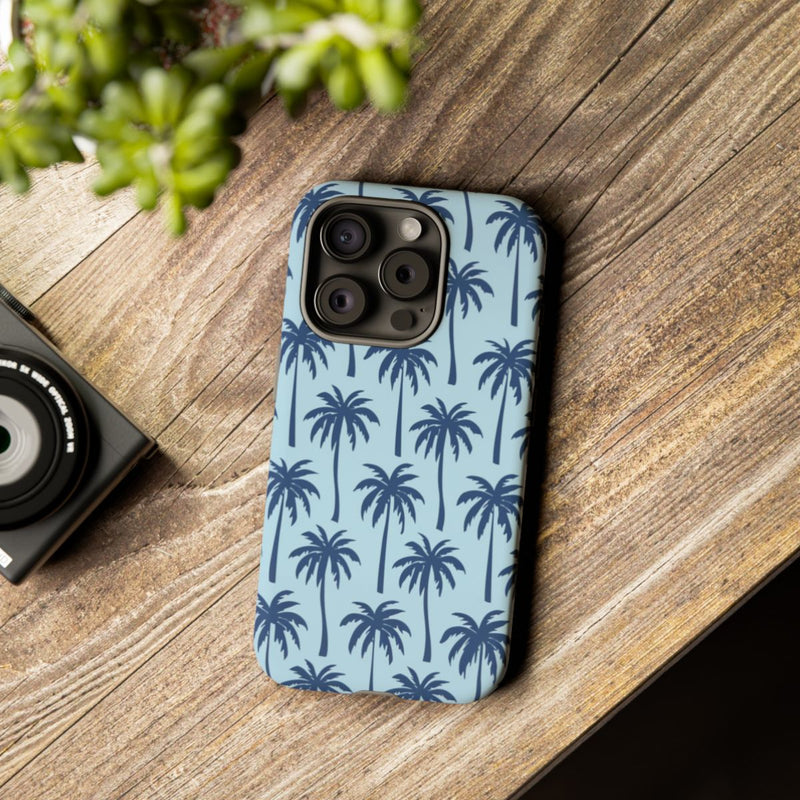 Blauw Palmbomenpatroon