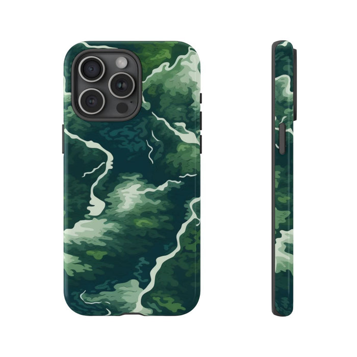 Abstracte Groene Rivier en Bospatroon