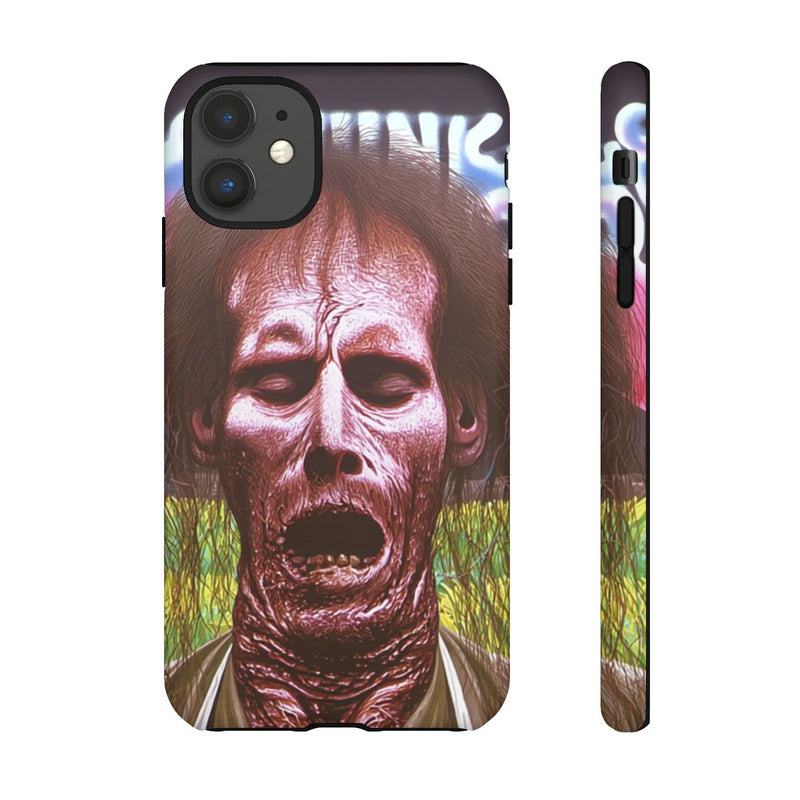 Surrealistisch Zombiegezicht met Vurige Lucht