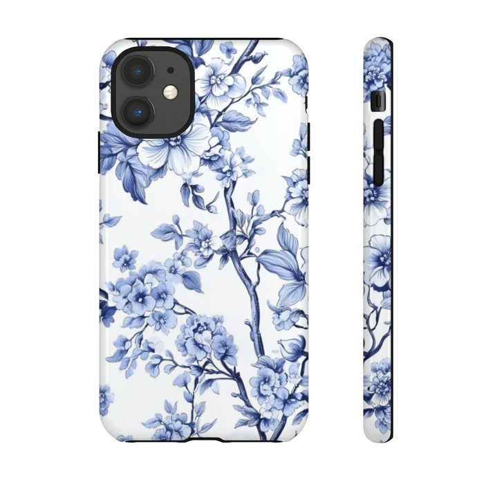 Blauw Vintage Bloemenpatroon