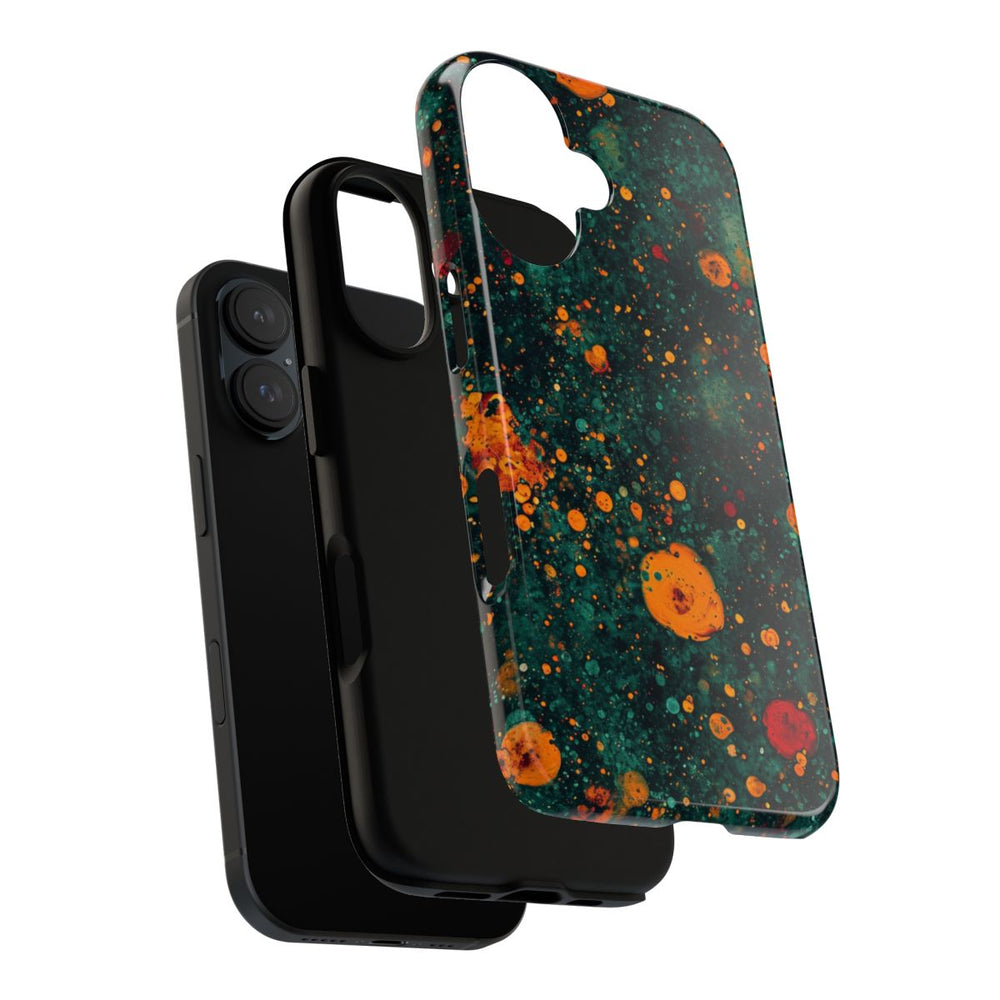 Abstracte Oranje en Teal Bellenpatroon