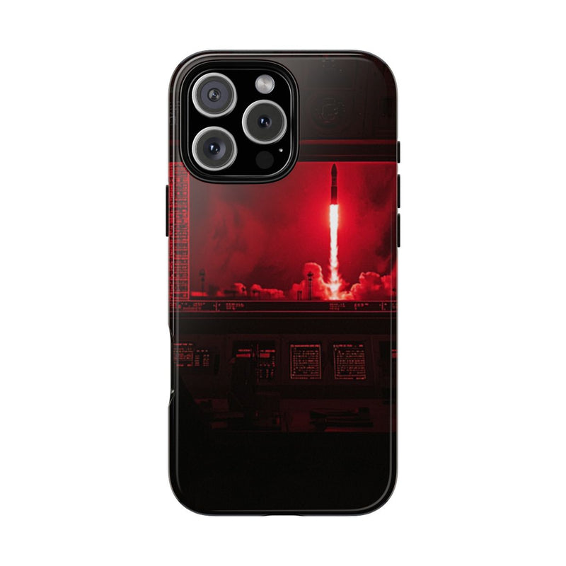 Raketlancering Controlekamer in Rood Licht