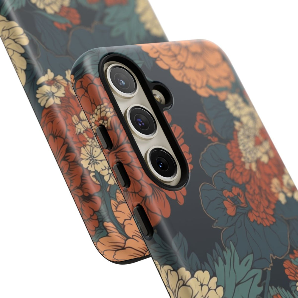 Vintage Bloemenpatroon in Warme Kleuren