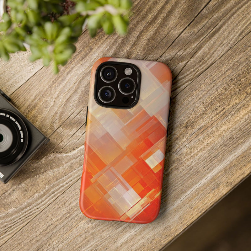 Abstract Oranje Geometrisch Patroon