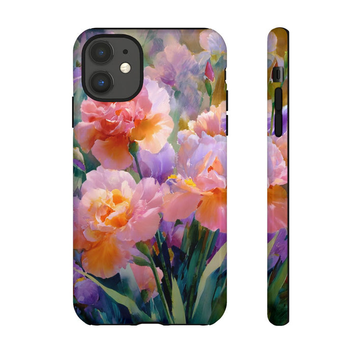 Roze en Paarse Bloemen in Waterverf