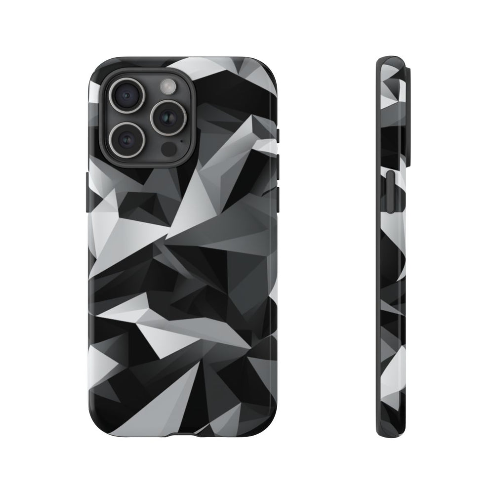 Zwart-Grijs Geometrisch Abstract Patroon