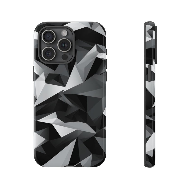 Zwart-Grijs Geometrisch Abstract Patroon