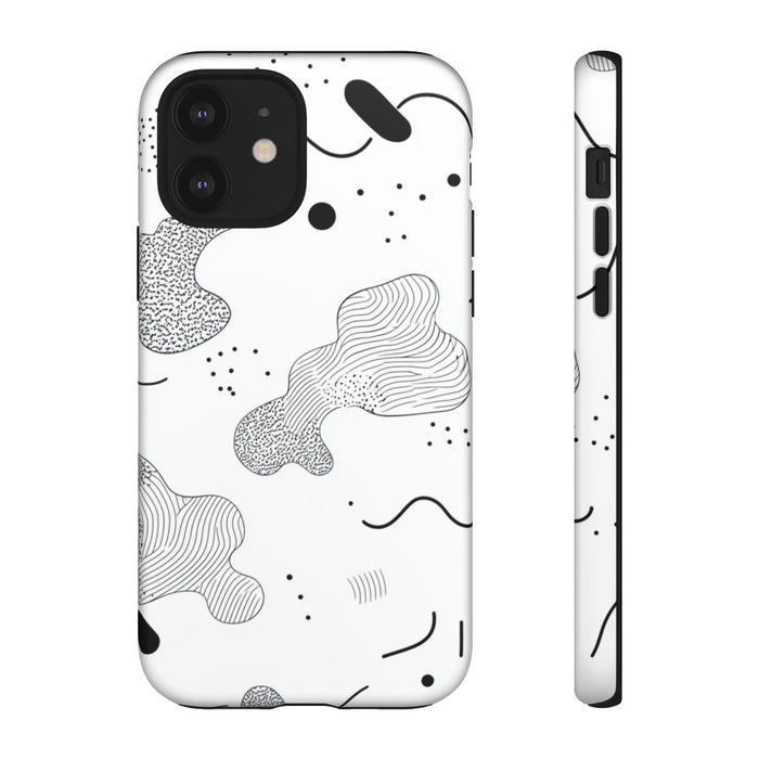 Abstract Zwart-Wit Minimalistisch Patroon