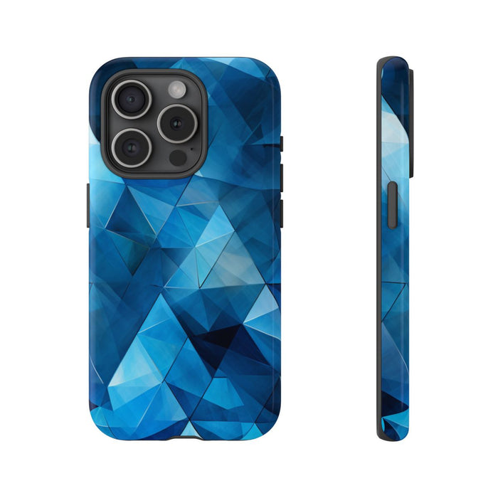 Blauw Geometrisch Driehoekenpatroon