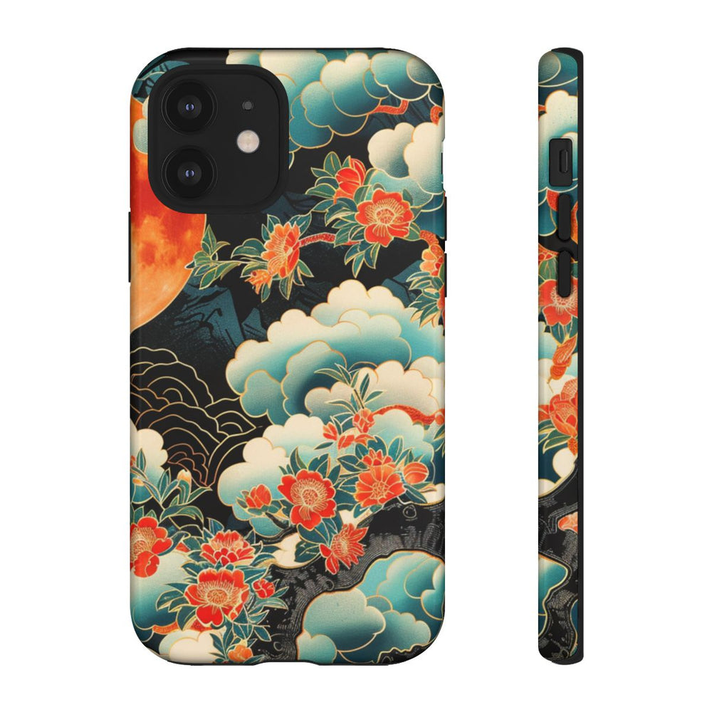 Sfeervolle Bloemrijke Maannacht met Wolken