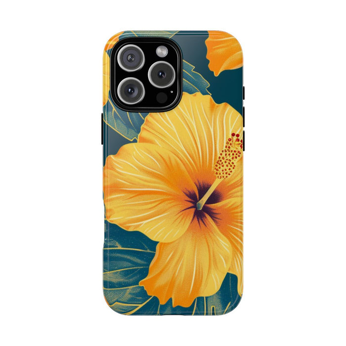 Gele Hibiscus Bloemenpatroon