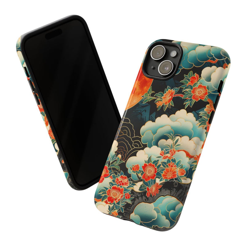 Sfeervolle Bloemrijke Maannacht met Wolken