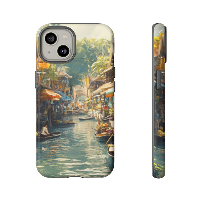 Levendige Watermarkt aan het Kanaal