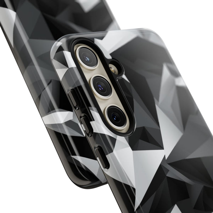 Zwart-Grijs Geometrisch Abstract Patroon